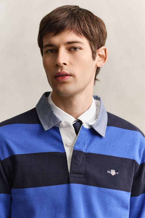 Rugbyshirt Streep Navy